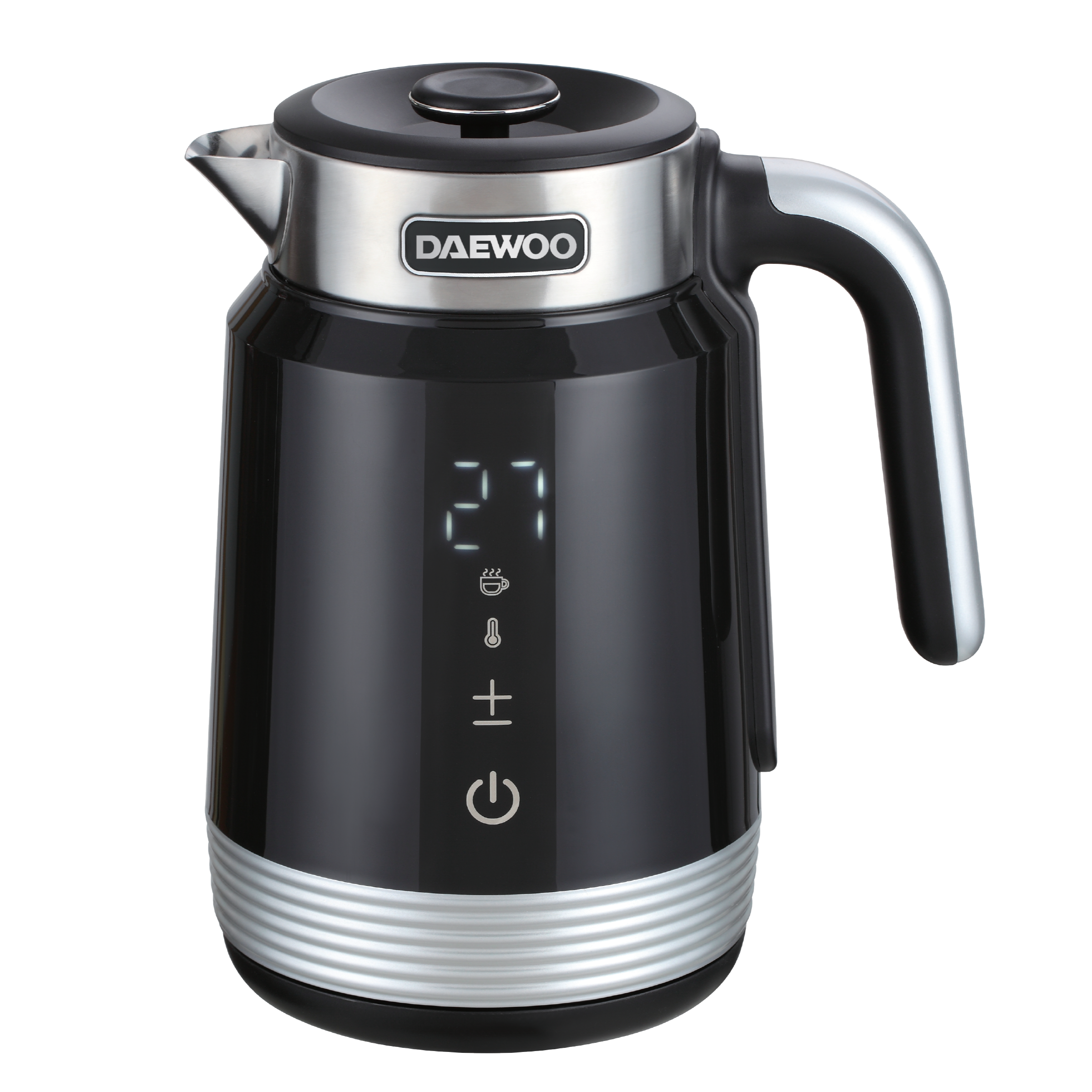 Batch 2 Product Photos with Daewoo Logo Electric Kettle DEK-D17LBK 1.7L smart black kettle