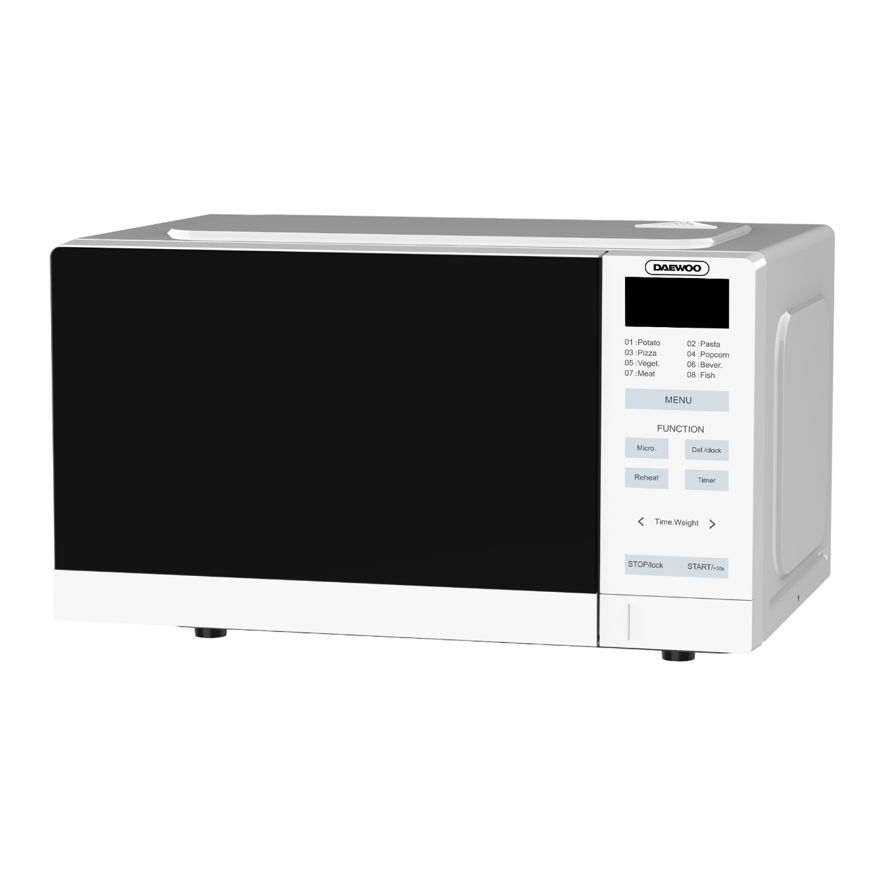 Product Photos with Daewoo Logo v2 20L AUTOMATIC MICROWAVE OVEN 20L automatic microwave oven white