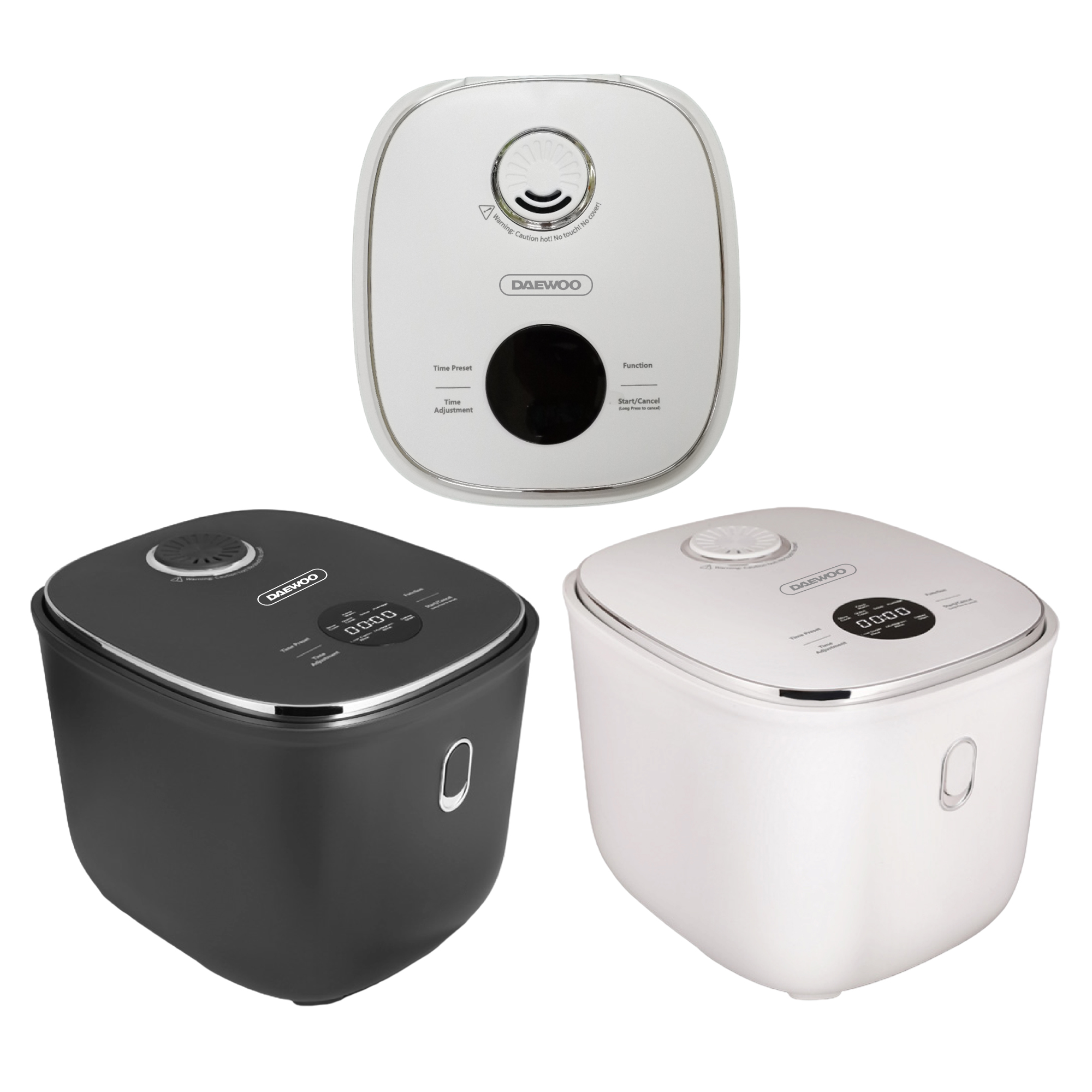 Product Photos with Daewoo Logo v2 MULTIFUNCTION RICE COOKER 2L low carb rice cooker white